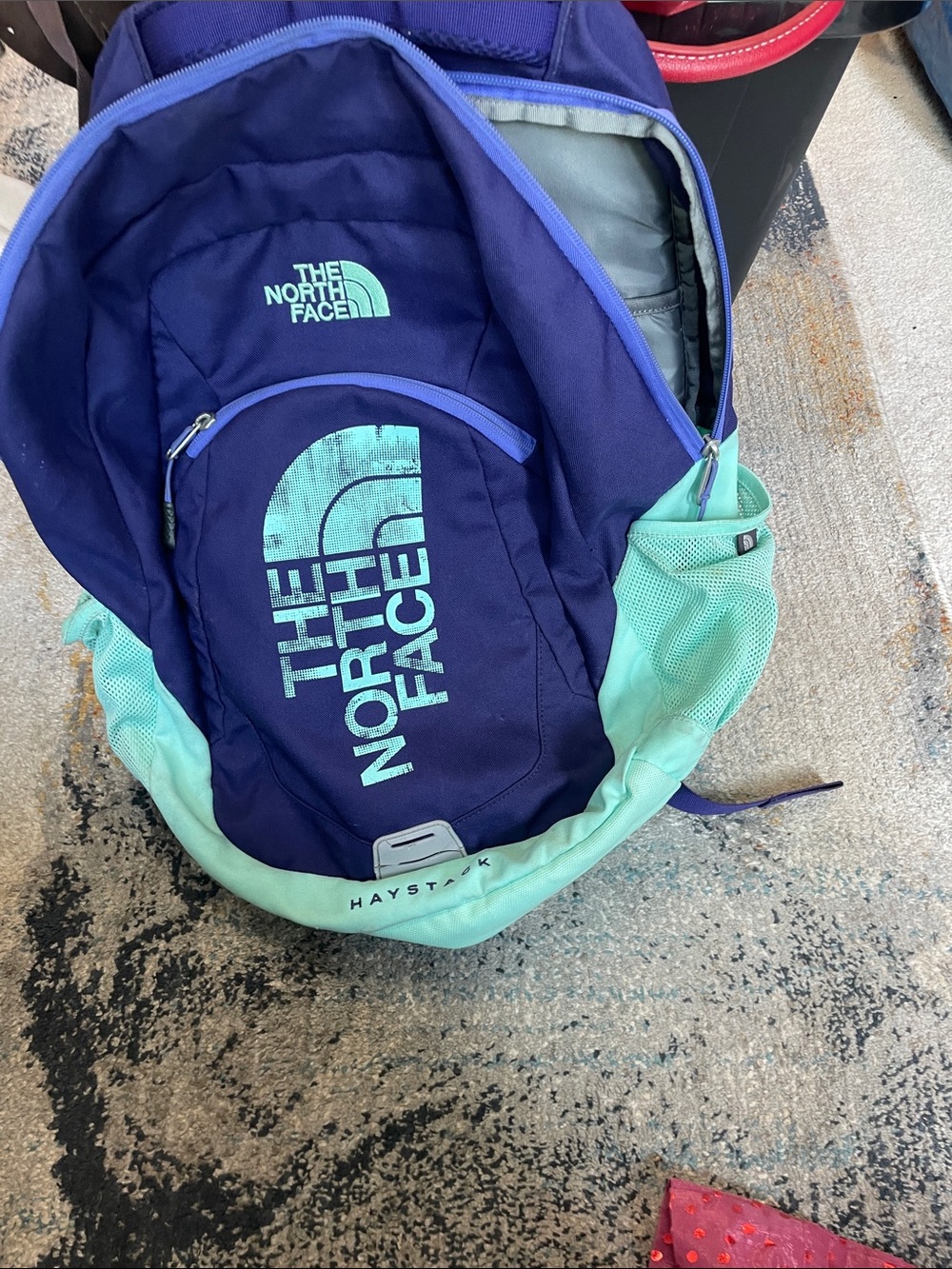 The North Face Navy and Mint Haystack Daypack